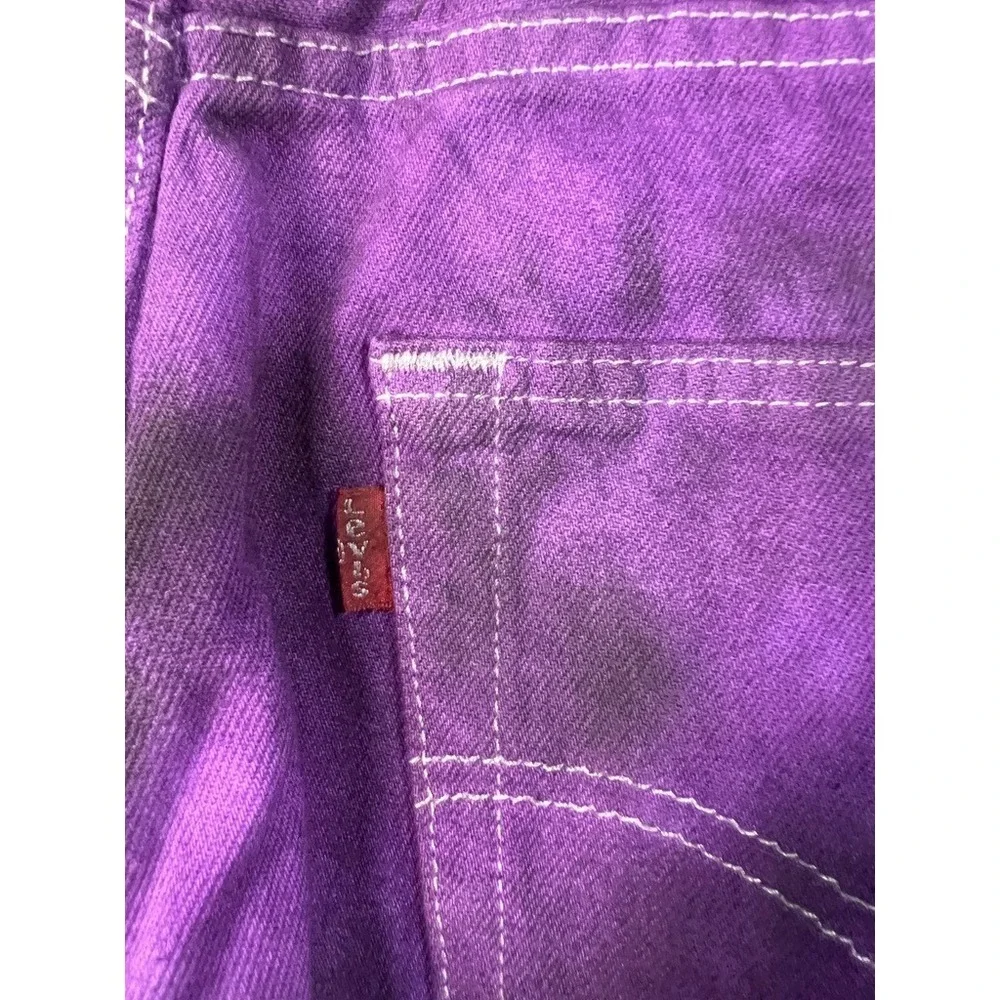 Levi's Men's 501 W30 L32 Purple Overdyed Jeans Y2K Grunge Streetwear Depop Skate - Picture 15 of 15